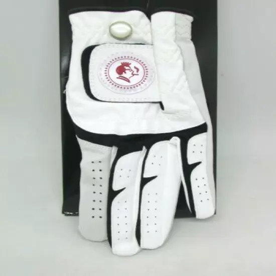 New US GLOVE Crested White Leather Golf Glove, Men's Left Small, Tour Quality