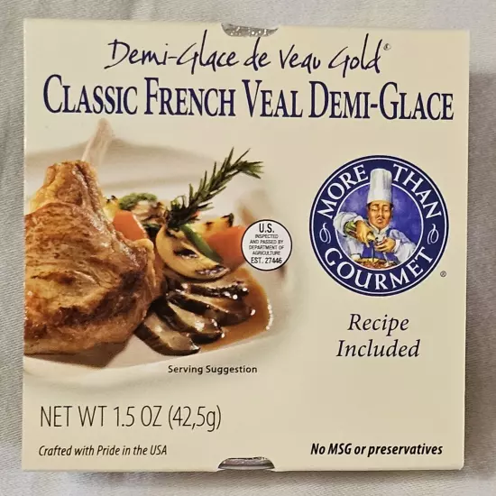 Classic French Veal Demi Glace More Than Gourmet 1.5 Oz (Pack of 6)