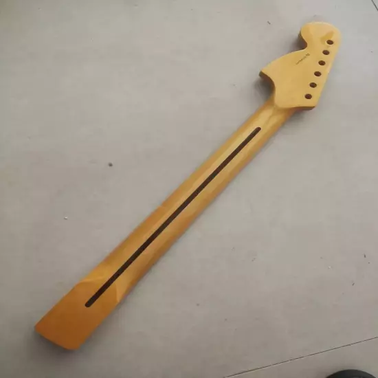 Big head 22 Fret Strat Electric Guitar Neck Maple For DIY Fender Replace yellow