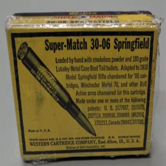 Western Super Match "Hand Loaded" 30-06 Match Ammo Box