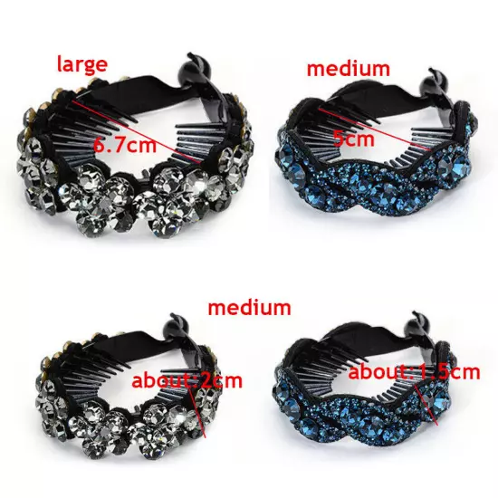 Rhinestone Flower Hair Claws Women Crystal Bird Nest Twist Clip Hairpin Headwear