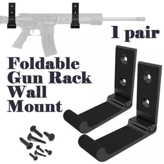 1 Pair Wall mount gun rack rifle hanger felt lined Hand made hooks storage USA