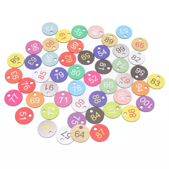 50Pcs Round Plastic Number Tags Plastic Number Labels,, For Beekeeping Livestock