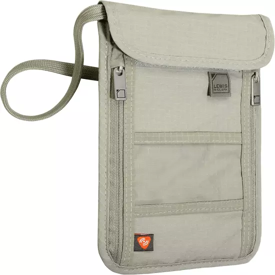 Lewis N. Clark RFID Blocking Stash Neck Wallet, Travel Pouch + Passport Holder f