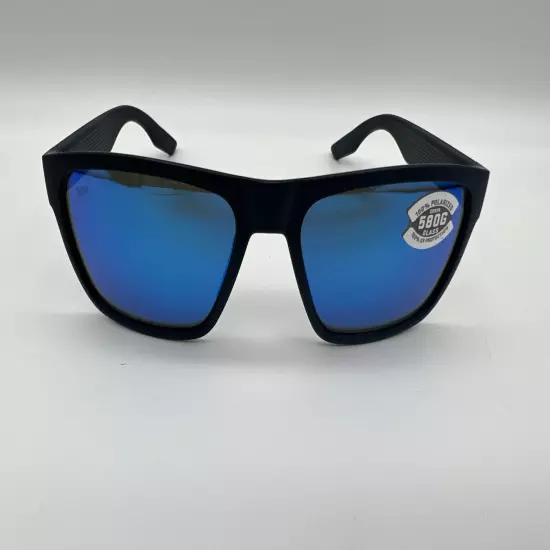 NEW Costa Del Mar PAUNCH XL Polarized Sunglasses Black / Blue Mirror Glass 580G