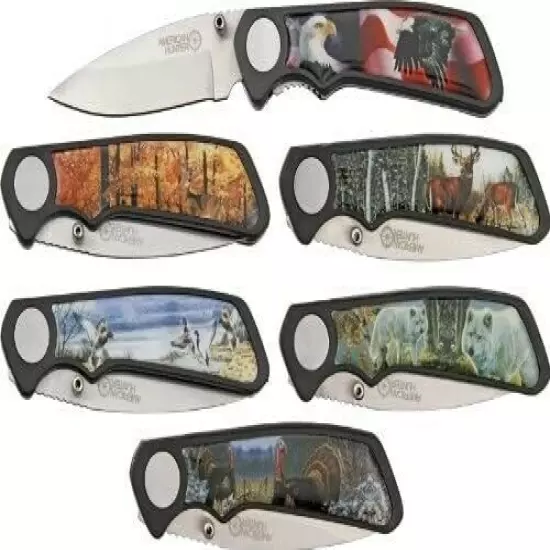 AMERICAN HUNTER Wildlife 6 Pc Pocket Knife Set