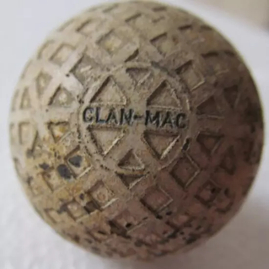 VINTAGE CLAN-MAC MESH GOLF BALL WITH UNUSUAL COVER PATTERN