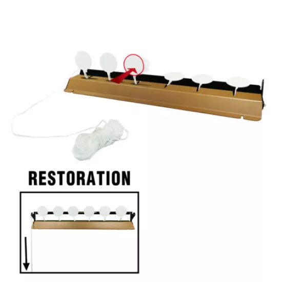 Atflbox Resetting Metal Shooting Target with 6 Steel Plates For Airsoft BB Gun