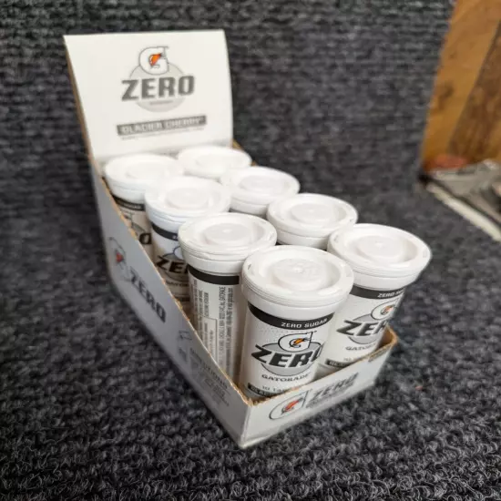 Gatorade Zero Sugar Glacier Cherry Tablets - 8 Tubes Of 10