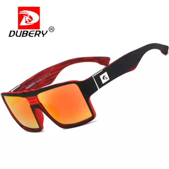 DUBERY Men Polarized Square Sunglasses Oversize Driving Fishing Sport Glasses 