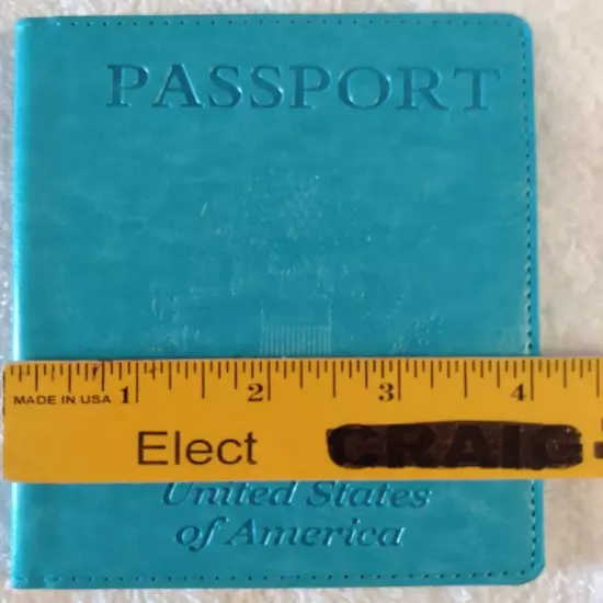 Embossed Passport Holder U.S.A. Synthetic Leather NEW