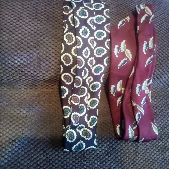 2 Men's 100% Silk Tie's From Abercrombie & Fitch 57 inches Long Made in U.S.A.