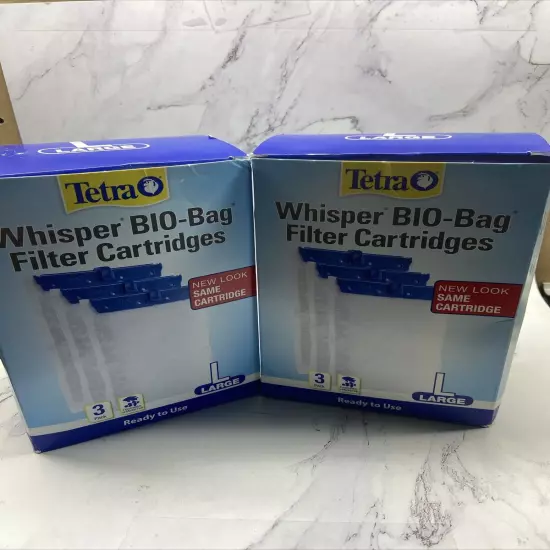 2 Tetra Whisper Bio-Bag Filter Cartridges Large 3 pack Aquarium