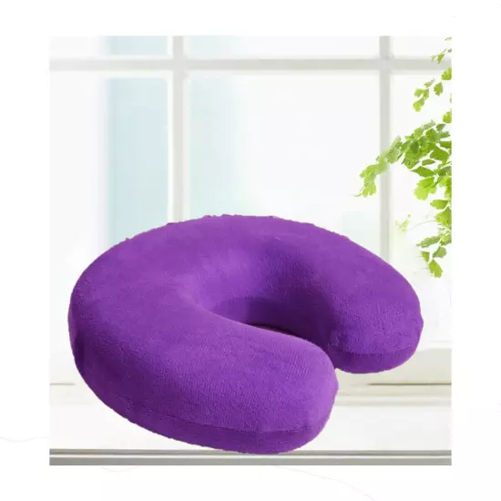 BookishBunny Memory Foam U Shape Travel Neck Pillow Airplane Cushion Multi Color