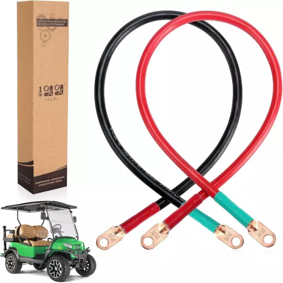 4 AWG 25 inch Golf Cart Battery Cables for Yamaha EZGO Club Car Motorcycle ATV