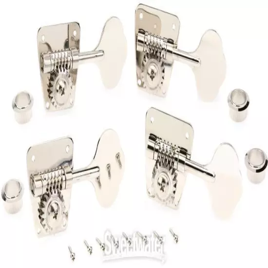 Gotoh FB30 Bass Guitar Tuners - Nickel with Clover Leaf Buttons