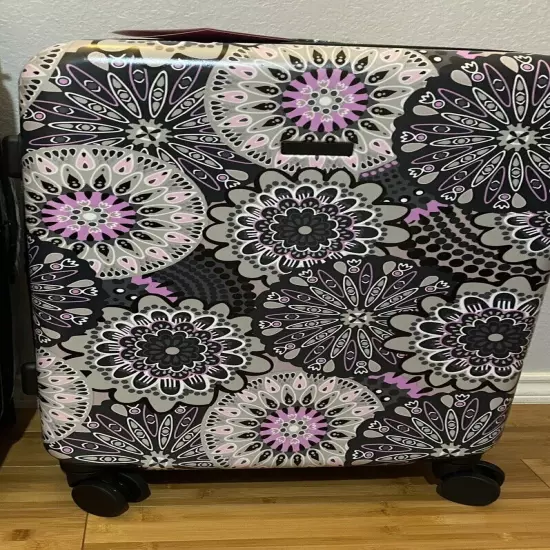 Vera Bradley Hardside 3 Pc. Luggage Set Travel Carry On Mimosa Medallion Gray