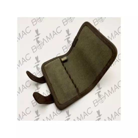 Hunting Buffalo Leather/Canvas Rifle Belt Cartridge Holder Pouch. US Seller.