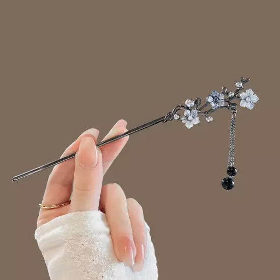 Metal Tassel Hair Stick Chinese Hairpin Handmade Hair Styling Chopstick Sticks