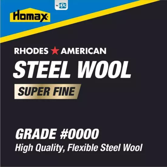 Steel Wool 12 pad Super Fine Grade #0000 Rhodes American Final Finish DEAL!!