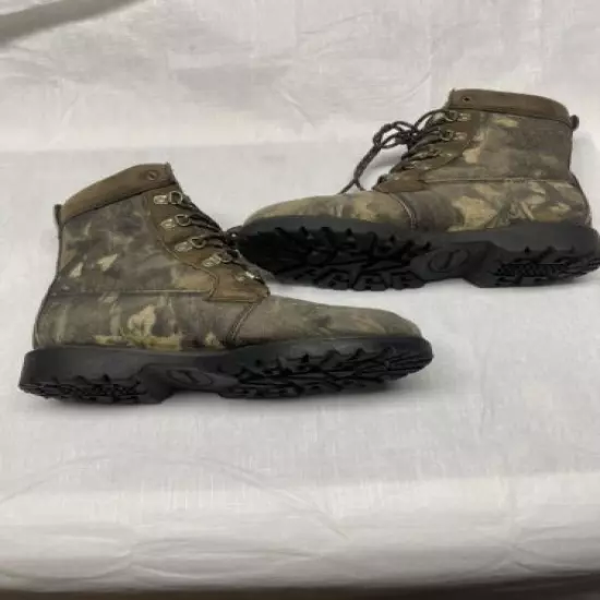 Browning Boys Leather/Canvas Camouflage Hunting Boots Insulated Size 5M