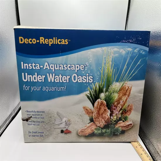 INSTA AQUASCAPE UNDERWATER OASIS RED ROCK SCAPE 3 AQUARIUM ORNAMENT DECORATION