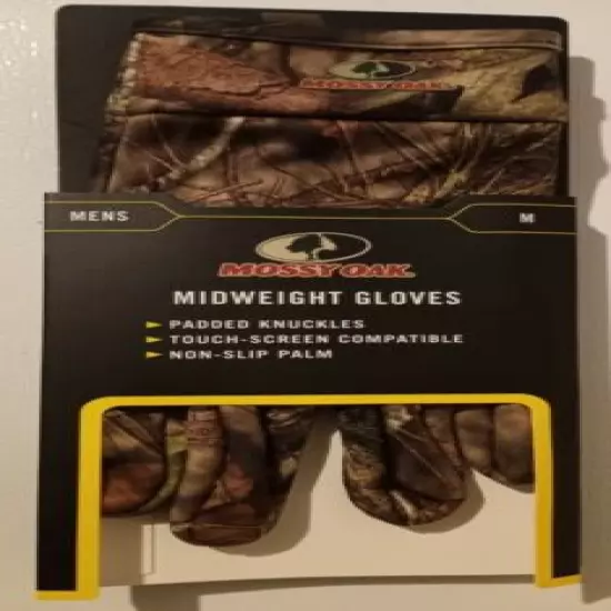 Men's Mossy Oak Break-Up Country Medium Touch-Screen Compatible Midweight Gloves