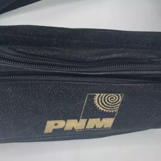 Vintage Black Gold Fanny Pack Pnm Old School Hip Bag a1L