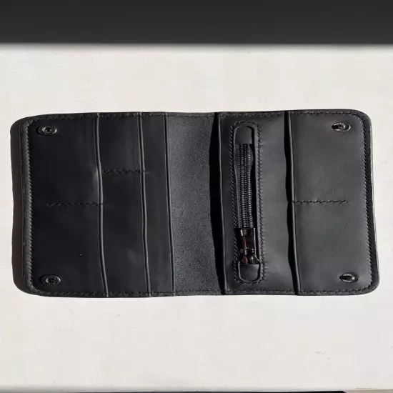 Black Leather Travel Wallet Made In Ukraine