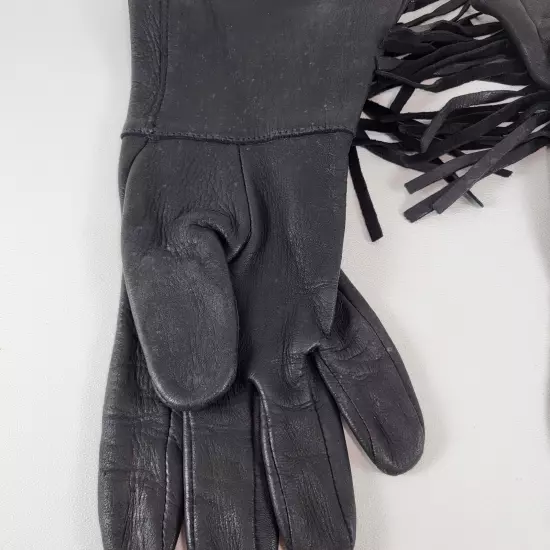 Churchill Glove Western Fringed Biker Gauntlet Men's Sz L Gloves Made in the USA