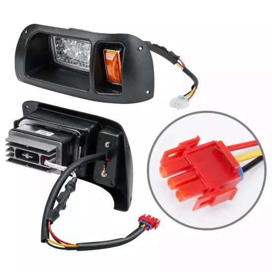 Golf Cart Street Legal LED Light Headlight & Taillight Kit for Club Car DS 1993+