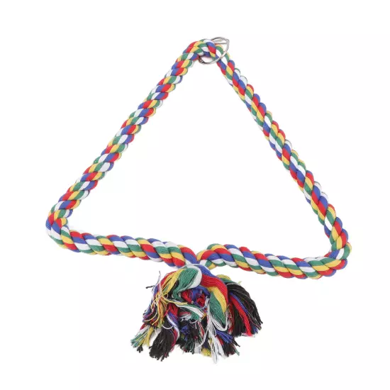 Bird Swing Toy Triangular Colorful Climbing Playing Rope Parrots Perch Stand for