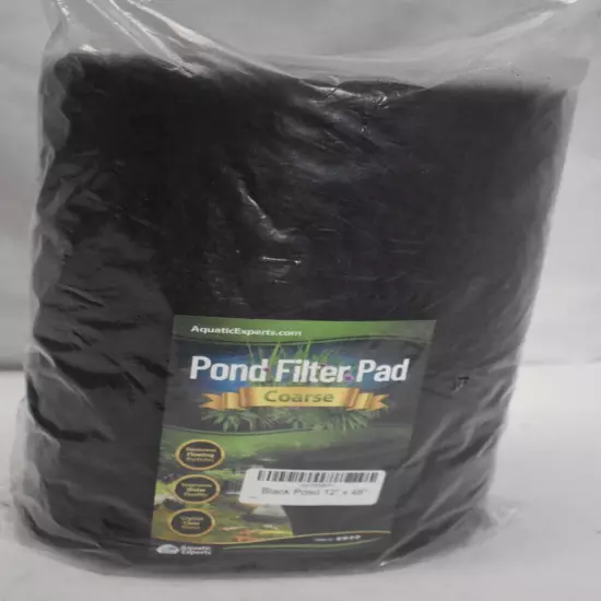 Aquatic Experts Pond Filter Pad Coarse Black 12"x 48" Improves Water Quality