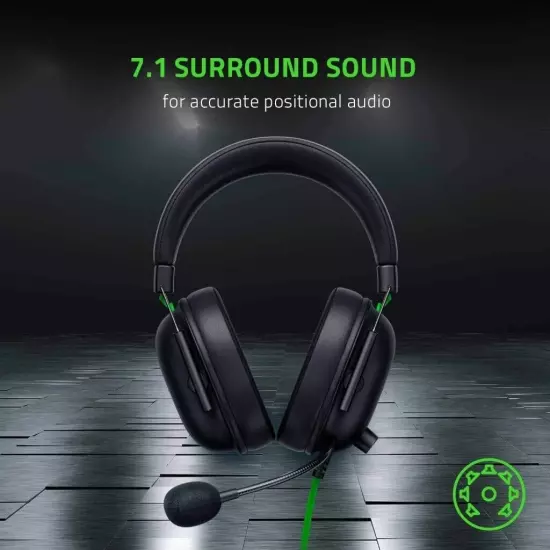 Razer BlackShark V2 X Headphone Wired Gaming Headset: 7.1 Surround Sound- Game