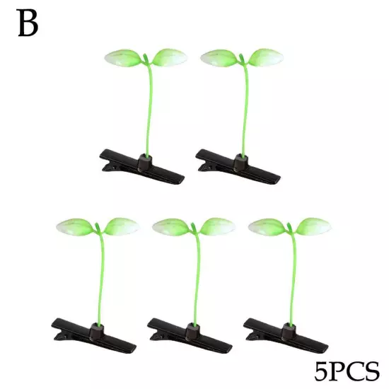 5pcs Hair Clip Cute Headwear Grass Plant Hair Clip Plant Bean Sprout Clip H W ✨◇