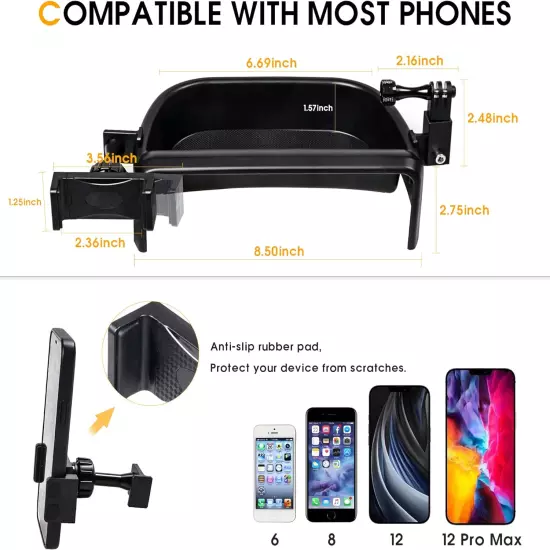 Dash Phone Holder Mount for Ford Bronco Sport 2021 2022 2023 2024 Accessories, D