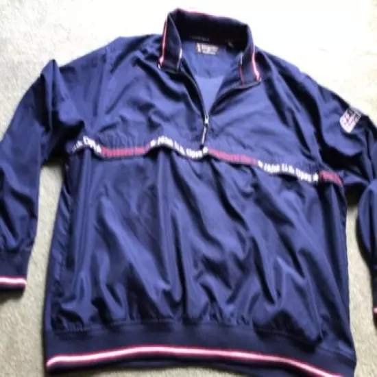 2005 US Open Pinehurst #2 Oxford Golf Navy Blue Pullover Jacket Large