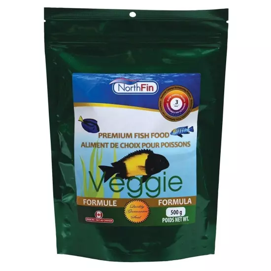 NorthFin Veggie Formula 3mm Pellets 500g Herbivore Omnivore Premium Fish Food