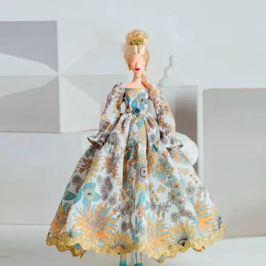 1/6 Doll Clothes Elegant Bride Dress 11.5" Doll Outfit Princess Wedding Gown lot