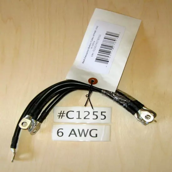 Battery Cable Set for EZ-GO 36 Volt 6 AWG Set 1994 up. Made in USA!! #C1255-6