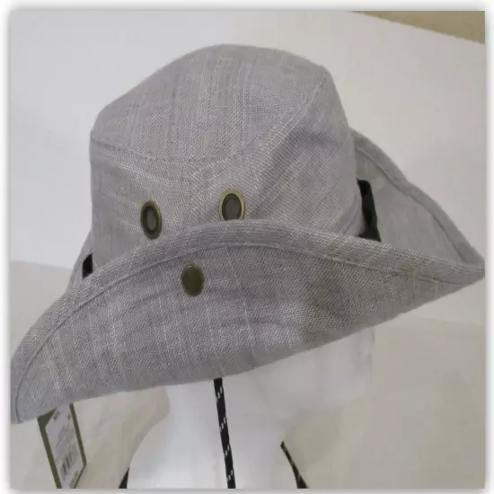 Men's Linen Boonie Bucket Hat with Black Cord - Goodfellow & Co Gray M/L