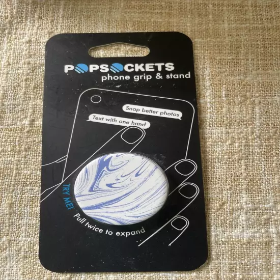 Popsockets Phone Grip & Stand for Smartphones - “Marble Blue”