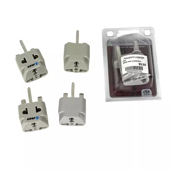 Grounded Adaptor Plugs Model GUE South Africa/India Set of 5