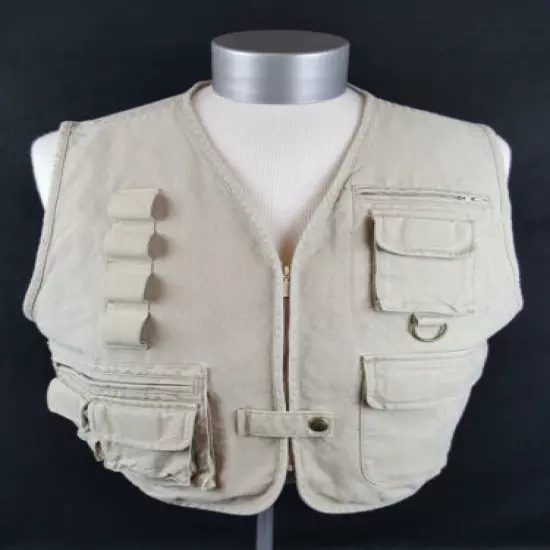 Woolrich Womens Vest Sz M Canvas Hunting Fishing Photography Tactical Zip