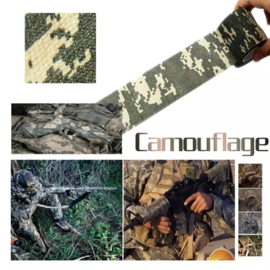 New 5pcs x Camo Tree Outdoor Hunting Camping Camouflage Stealth Tape Waterproof