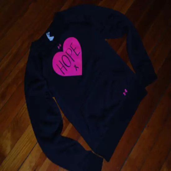 Women's Under Armour Pink "HOPE" Breast Cancer ColdGear Sweatshirt (Medium) 