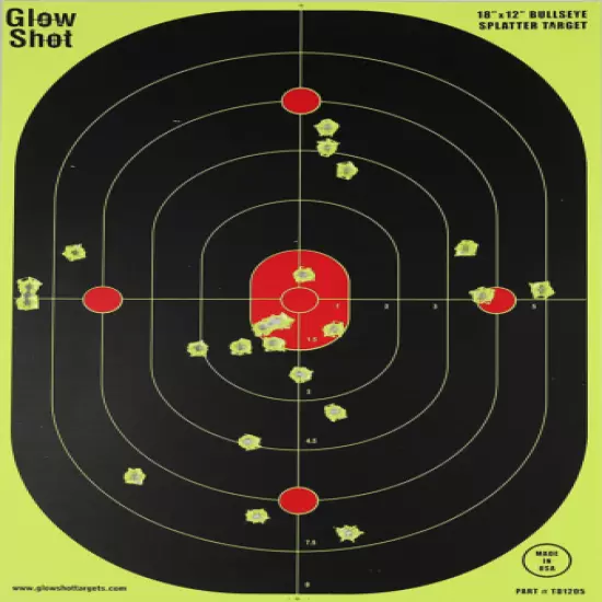 12X18-Inch Bullseye Glowshot Splatter Targets, 50 Packs 50 Pack