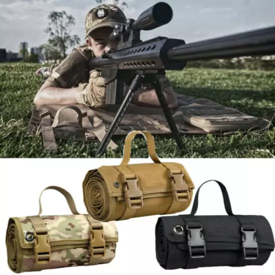 Tactical Shooting Range Mat Training Molle Roll Up Hunting Gun Pad Picnic Mat