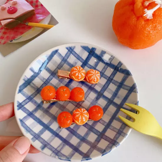 1PC Children Lovely Orange Fruit Hairpin Hair Clips Girls Hair Accessories❀