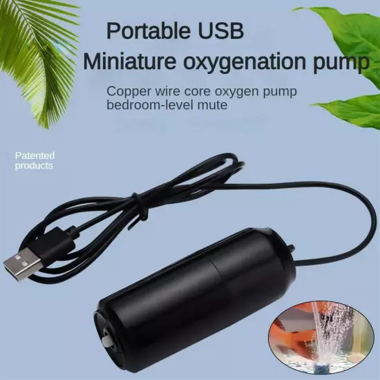 Silent USB Aquarium Oxygen Air Pump for Portable Fish Tank Aeration D614